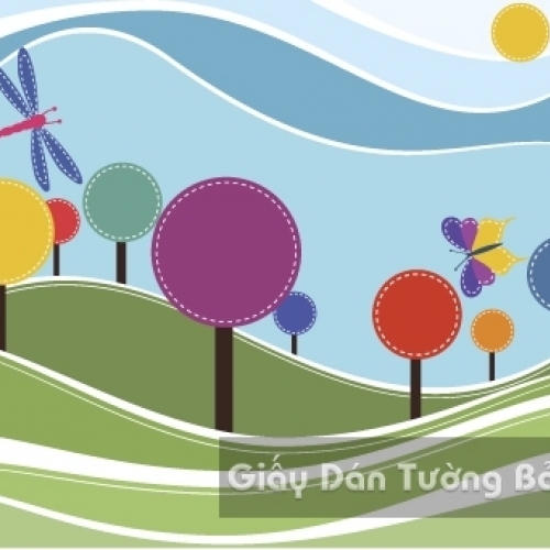 3D Wallpaper Children Painting CA 1503-5