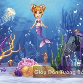 3D Wallpaper Children Painting CA 1504-9