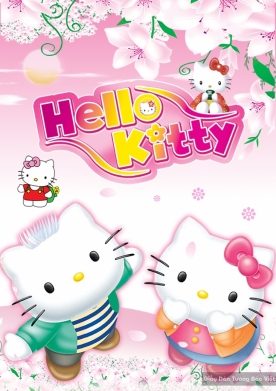 Hello kitty wall paintings for kid room baby028