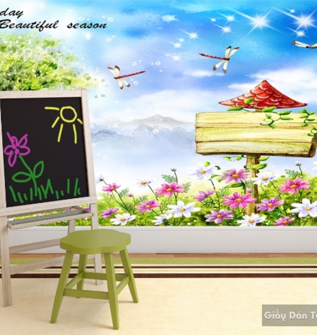 Wall paintings for children room kid030
