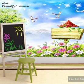 Wall paintings for children room kid030