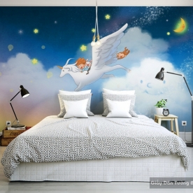 Wall paintings for children room kid033
