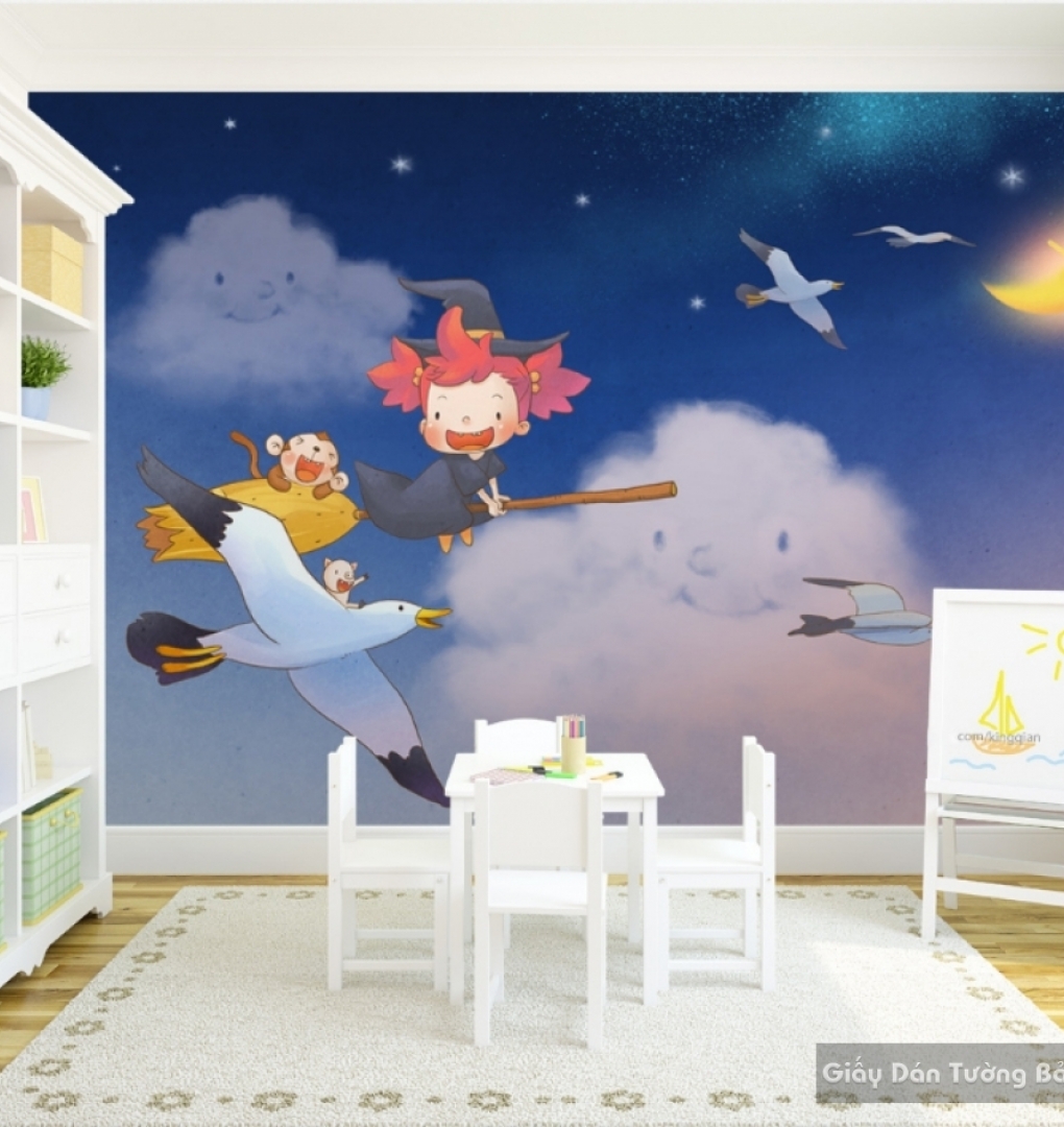 Wall paintings for children room kid040