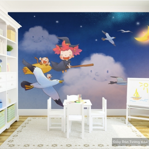 Wall paintings for children room kid040