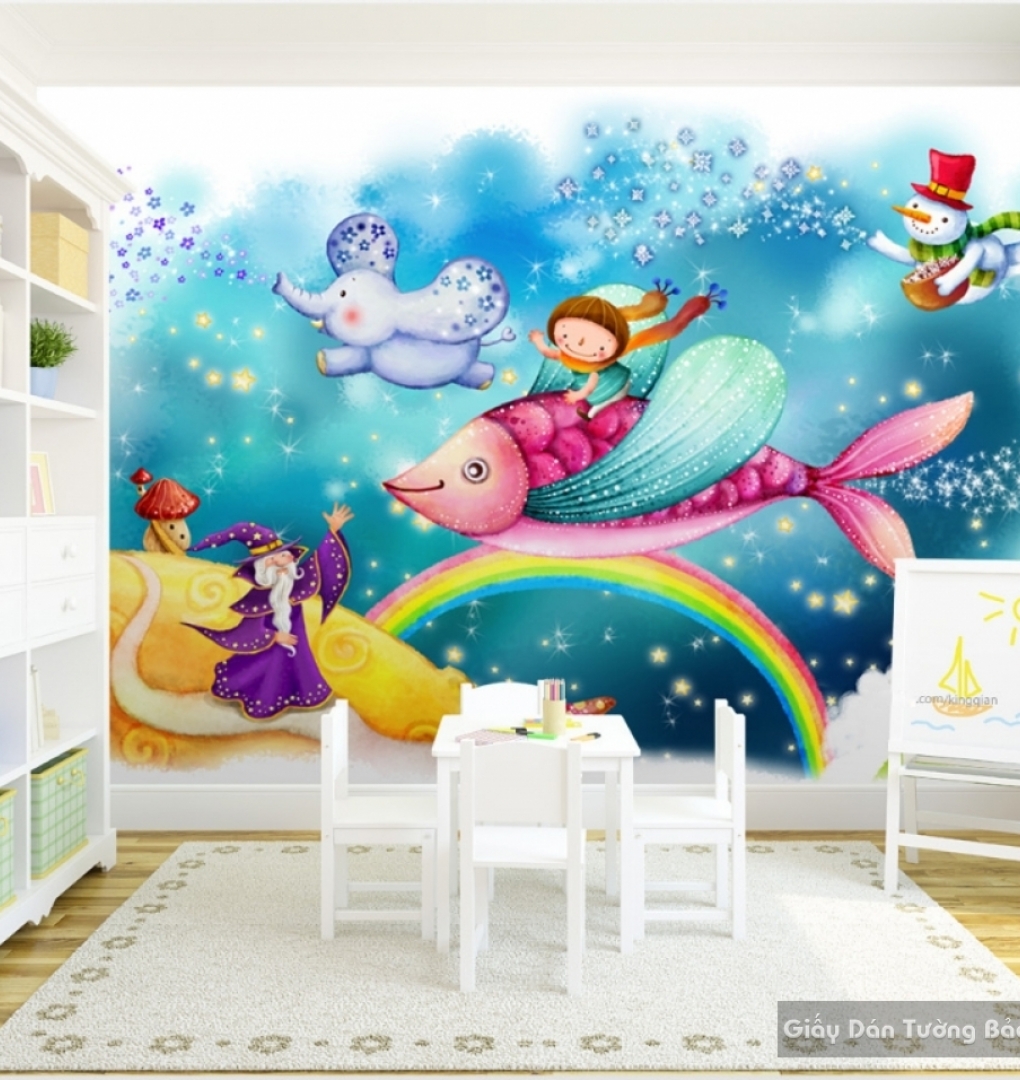 Wall paintings for children room kid043