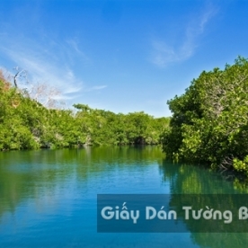 Wallpaper 3D Natural Scenery Mountain River LK 1501-17
