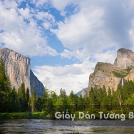 Wallpaper 3D Natural Scenery Mountains River LK 1501-29