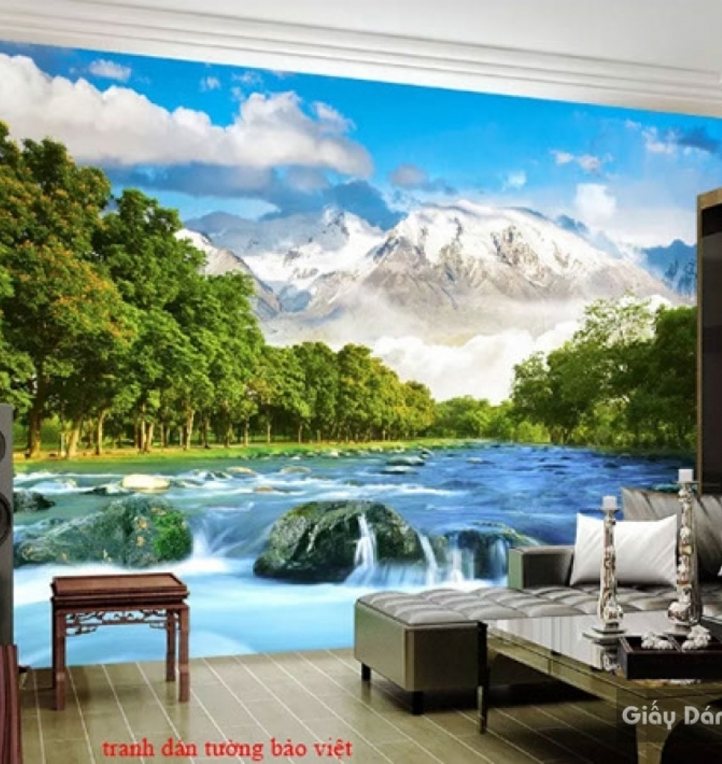 Wall paintings of mountains and rivers D016