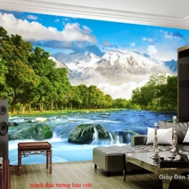 Wall paintings of mountains and rivers D016
