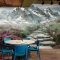 Wall paintings of mountain scenery m085