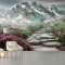 Wall paintings of mountain scenery m085
