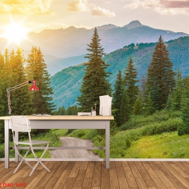 Wall paintings of me011 mountain landscape