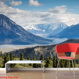 Wall paintings of mountain landscape me030