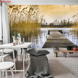 Wallpaper of mountains and rivers landscape me090