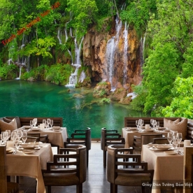 3D wall paintings of waterfall W051