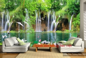 3D waterfall wall paintings FT041