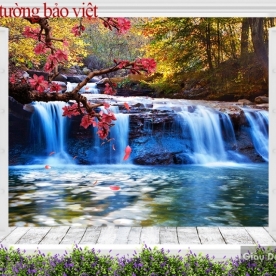 Wallpaper of waterfall 3D W096
