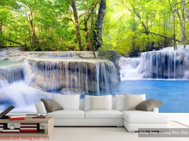 3d waterfall wall painting w166