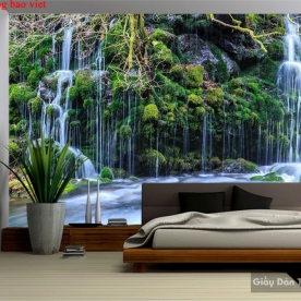 3d wall murals waterfall w179