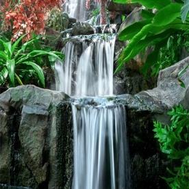 Wall paintings of waterfall W122