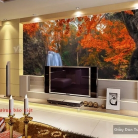 Wall paintings of waterfall W137