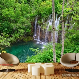 Wall paintings of waterfall W142