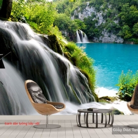 Wall paintings of waterfall W145