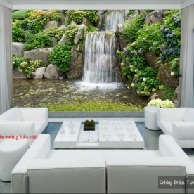 Wall paintings of waterfall W152