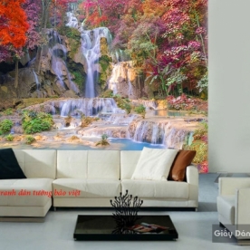 Beautiful waterfall wall paintings w158