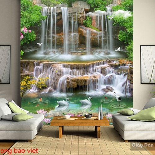 Wall paintings of feng shui waterfall Ft097
