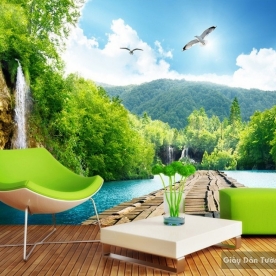 3D waterfall wallpaper W002