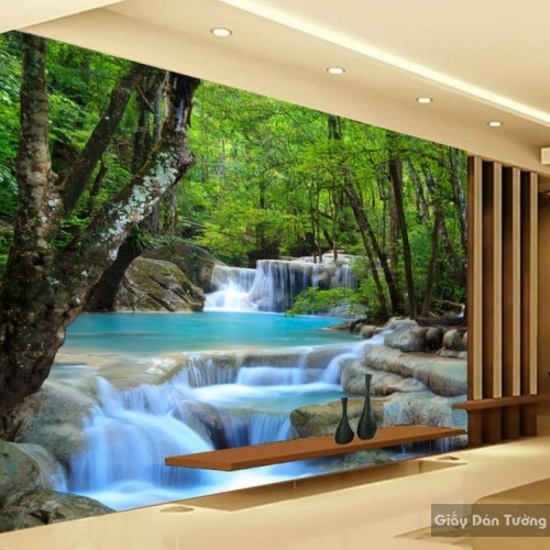 Wallpaper 3D waterfall waterfall W003