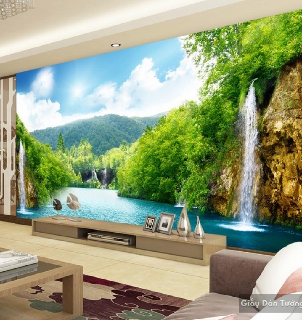 3D waterfall wallpaper W006