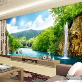 3D waterfall wallpaper W006