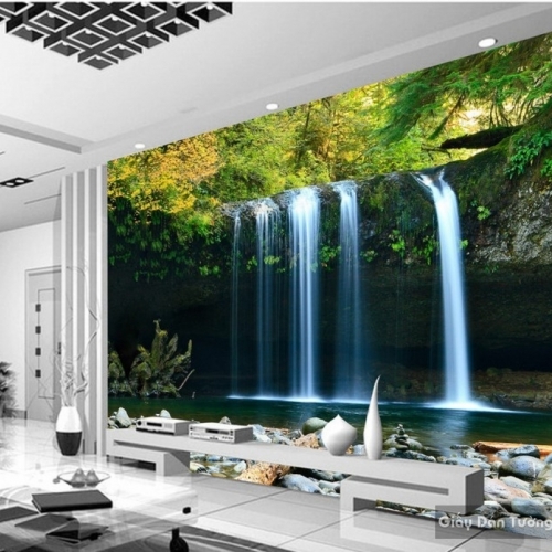 Wallpaper 3D waterfall waterfall W007