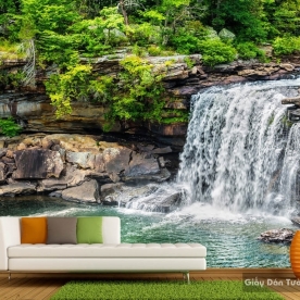 Wallpaper 3D waterfall waterfall W009