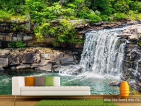 Wallpaper 3D waterfall waterfall W009