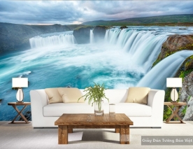 Wallpaper 3D waterfall waterfall W010