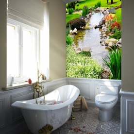 3D waterfall wallpaper W014