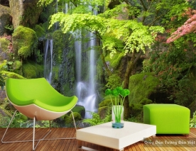 Wallpaper 3D waterfall waterfall W015