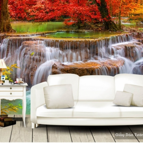 Wallpaper 3D waterfall waterfall W019