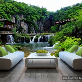 3D waterfall wallpaper W021