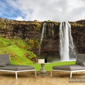 Wallpaper 3D waterfall waterfall W023