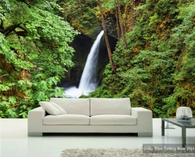 Wallpaper 3D waterfall waterfall W028