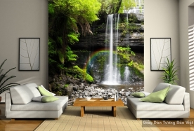 Wallpaper 3D waterfall waterfall W033