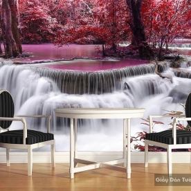 Wallpaper 3D waterfall waterfall W037