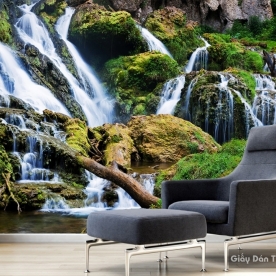 Wallpaper 3D waterfall waterfall W038