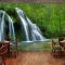 Wall paintings of waterfall me034