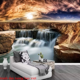 Wall paintings waterfall 3d me027