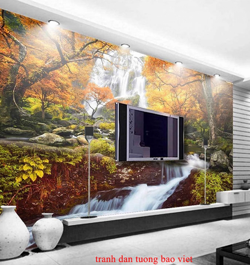 Beautiful waterfall wall paintings w191